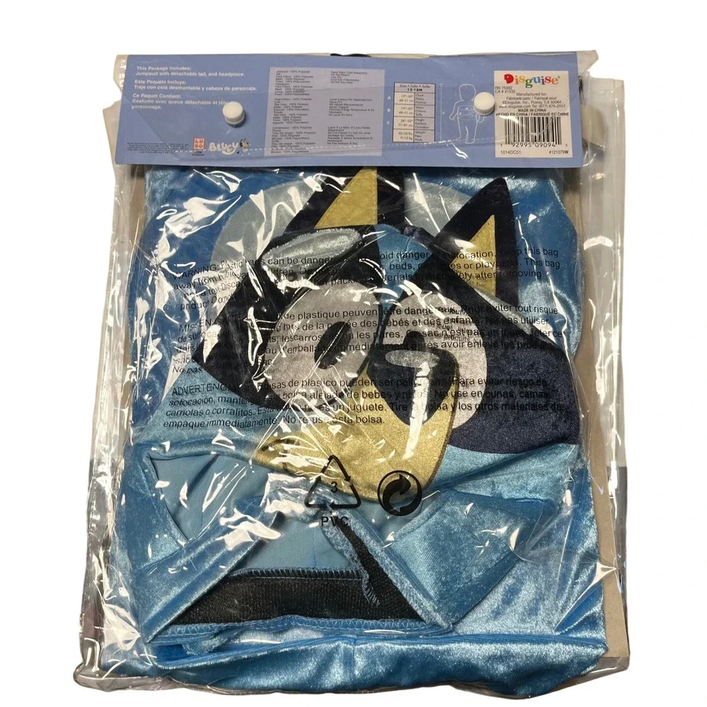 Disguise Bluey Child Costume 12-18 Months Toddler Dress Up‎ Halloween - Picture 3 of 3